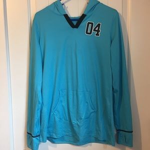 Turquoise blue lightweight justice hoodie